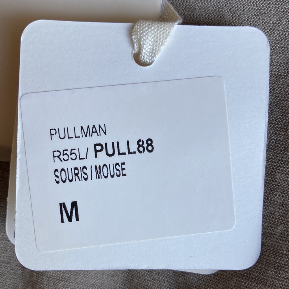American Vintage Pullman Tunic Tee Shirt Top Gray Lightweight Tissue Wool M NWT - Picture 12 of 13